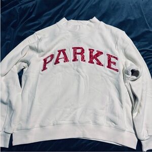 Parker Women's White Sweater with Red Accents